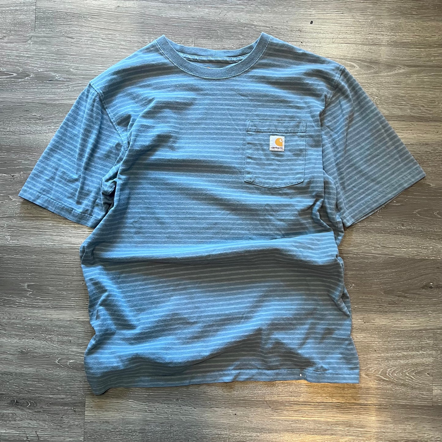 Blue Striped Carhartt Pocket tee L(Tall)